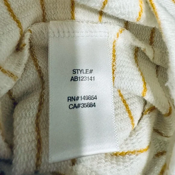 Sadie & Sage Canary & Cream Waffle Tie Tank Cami Gold Stripe SZ LARGE NEW! - Picture 10 of 13